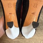 Arturo Chiang  Black White Leather High Heels Shoes Women’s Size 8.5 Open Toe Photo 9