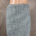 J.Crew Wool Blend Ivory Metallic Tweed Pencil Skirt Size 2 Photo 6