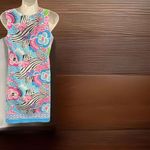 Amelia Quin Resort Luxury Wear Cotton Dress Size M White‎ Blue Pink Orange Pleat Size M Photo 1