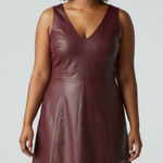 Rebel Wilson c Angels Faux Leather Sleeveless Dress Dark Wine, New with Tags Size 18W Photo 0