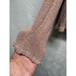 Free People Women Sz S Weekend Snuggle Beige Mock Neck Top Stretch Distressed Photo 5