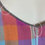 Vintage Plaid Muumuu Dress Relaxed Fit Flaws Cotton Women Size Large Blue Orange Photo 10