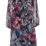 Sundance Purple Floral Silk Chiffon Midi Dress Size XS Photo 0