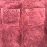 Newport News VTG Pink Suede Leather Jeanology Maxi Skirt Boho Western Size 10 Photo 8