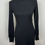 Velvet Torch Body Con with Cutouts on Back Black Dress Size XL (see measurements Photo 0