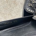 Prada  Black Crystal Embellished Leather Loafers Photo 8