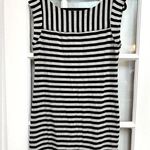 Trina Turk Grey & Black Stripe Fitted Bodycon Pullover Dress Size Large L Photo 0