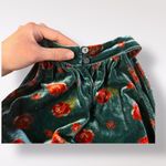 Loft NWT Floral Velvet Shirred Halter Top Size Small Green Photo 5