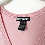 Hot Topic [] Pink Strawberry Print Sleeveless Sweater Vest Top V-Neck Sz Medium M Photo 9