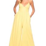 Susana Monaco $198 New  Slip Top Jumpsuit - Lemon Zest - Small Photo 1