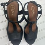 Candie's Candieโs Womenโs Black Platform Wedge Sandals โ Size 8 Photo 7