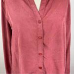 Eileen Fisher Light Red Tencel Blend Button Down Photo 5