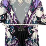 ECI Y2K Babydoll Tunic Dress L Purple Paisley Studded Top Fairy Whimsygoth Boho Photo 7