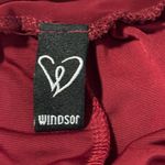 Windsor  Deep Red Plunging V-Neck Pleated Maxi Dress Size S Photo 11