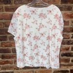 Kate Hill  White Floral Lace Short Sleeve Blouse Women's Size 2X Photo 4