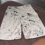 Balance Collection  Black and White Marble Bike Shorts Photo 1