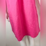 Chico's  Linen 1 US 8Small] pink Shirt Pockets Collared Oversized Dress Photo 7