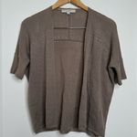 Loft  Open Front Lightweight Open Front Cardigan Sweater Women’s Size Small Brown Photo 0