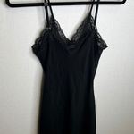 Ideology XS Black Cami Dress Sleeveless Lace Trim Adjustable Straps Silk Blend Photo 3