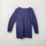 J Jill Blueberry Women's Sweater Removable Knit Infinity Scarf Rolled Hem Size M Purple Size M Photo 1