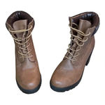 LOVE IMAGE‎ WOMEN'S LACE UP FAUX LEATHER ANKLE BOOTS HEEL BROWN SIZE 8 Photo 1