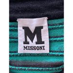 Missoni Black Gray Green Crew Neck Sleeveless Striped Knit Top Size 6 Photo 5