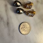 18k gold plated stainless steel and silver earrings Photo 2