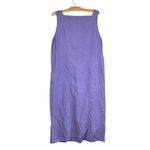 John Paul Richard Uniform Linen Blend Purple Sleeveless Midi Dress Sz L Pinafore Size L Photo 4