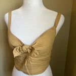 Universal Threads UNIVERSAL THREAD tan crop key hole strappy tank top shirt | XS Photo 1