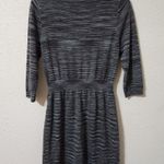 Loft  Sweater‎ Dress Womens Size L 3/4 Sleeves Knit Space Dye Marled Gray Photo 3