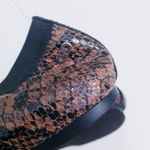 Cole Haan Deltona Snakeskin Cap Toe Ballerina Slide On Flats Photo 4
