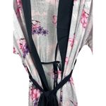 Ambrielle Caterina Pink Black Tropical Floral Soft Lightweight Robe 2x NWT Photo 3