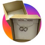 Michael Kors Elegant Silver Interlocking Circle Necklace New Photo 9