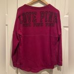 PINK - Victoria's Secret PINK Long Sleeve LOVE PINK Magenta Top Photo 1