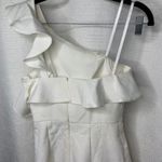 BCBGMAXAZRIA  off white ruffle mini‎ dress sz 0 bridal rehearsal party graduation Photo 5