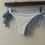 Striped Blue/White Bikini Bottoms M Nautical Beach Summer Vacation Resortwear Blue Size M Photo 4