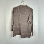 Fortune + Ivy  Women’s Large Brown Cowl Neck Button Sweater 27” Length Photo 5