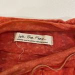 We The Free  Burnt Orange Sheer Linen Pocket Tee Size M Photo 2