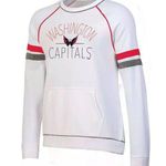 NHL Washington Capitals Women's White Fleece Crew Sweatshirt, Large Photo 0