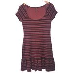 Free People  Cozy Day Mini Dress Rust Black Southwestern Aztec Size Medium NWOT Photo 2