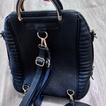 Black Bookbag Purse Quilted Large Handbag Diaper Bag Photo 5