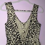 Francesca's NEW Mini Cocktail Dress S Leopard Print Fit & Flare Cut Out V Neck Photo 6