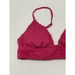 Vix Paula Hermanny Scales Helen Laser Cut Triangle Bikini Top Swim Pink Large Pink Photo 7