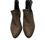 Gianni Bini Taupe Ankle Boots Silver Grommets Dip Sides Photo 3