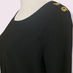Joseph A  soft black sweater gold tone toggle accents Photo 1
