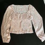 Princess Polly  Women's US Size 6 Red & Black Polka Dot Cute Cropped Top Blouse Photo 1