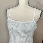 Lulus Memorable Glow White Fishnet Rhinestone Bodycon Midi Dress Large NWT Photo 3