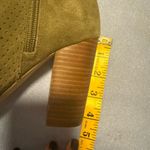 Jessica Simpson Brown and Green Heeled Boots with Peep-Toe and Chunky Heel Photo 5