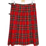 Vintage Moffat Weavers Wool Blend Royal Stewart Tartan Plaid Kilt Skirt Red Size 8 Photo 5