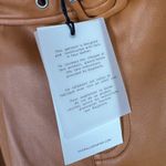 7 For All Mankind NWT Vegan Leather Hi-Rise Belted Pants Cognac Size XS Photo 6